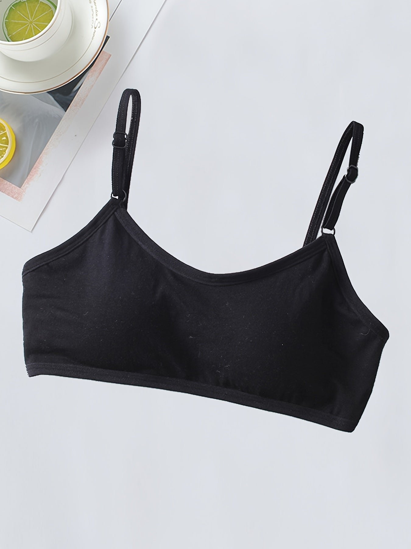 3pcs Girls Adjustable Strap Bras Soft Bralette Underwear