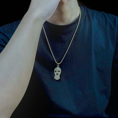 Golden Men's Alloy Hip Hop Cuban Chain
