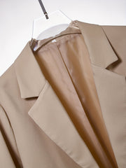  Casual Blazer Women's Plus Solid Long Sleeve Lapel Collar Workwear Bla