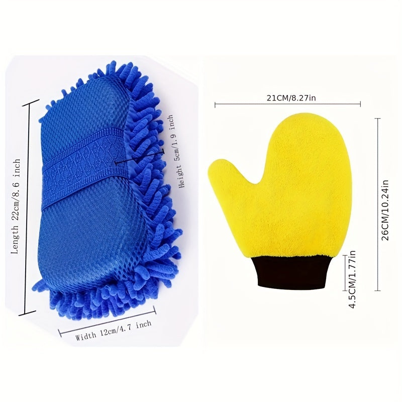 Soft Coral Velvet Car Wash Sponge Detail Cleaning Brush