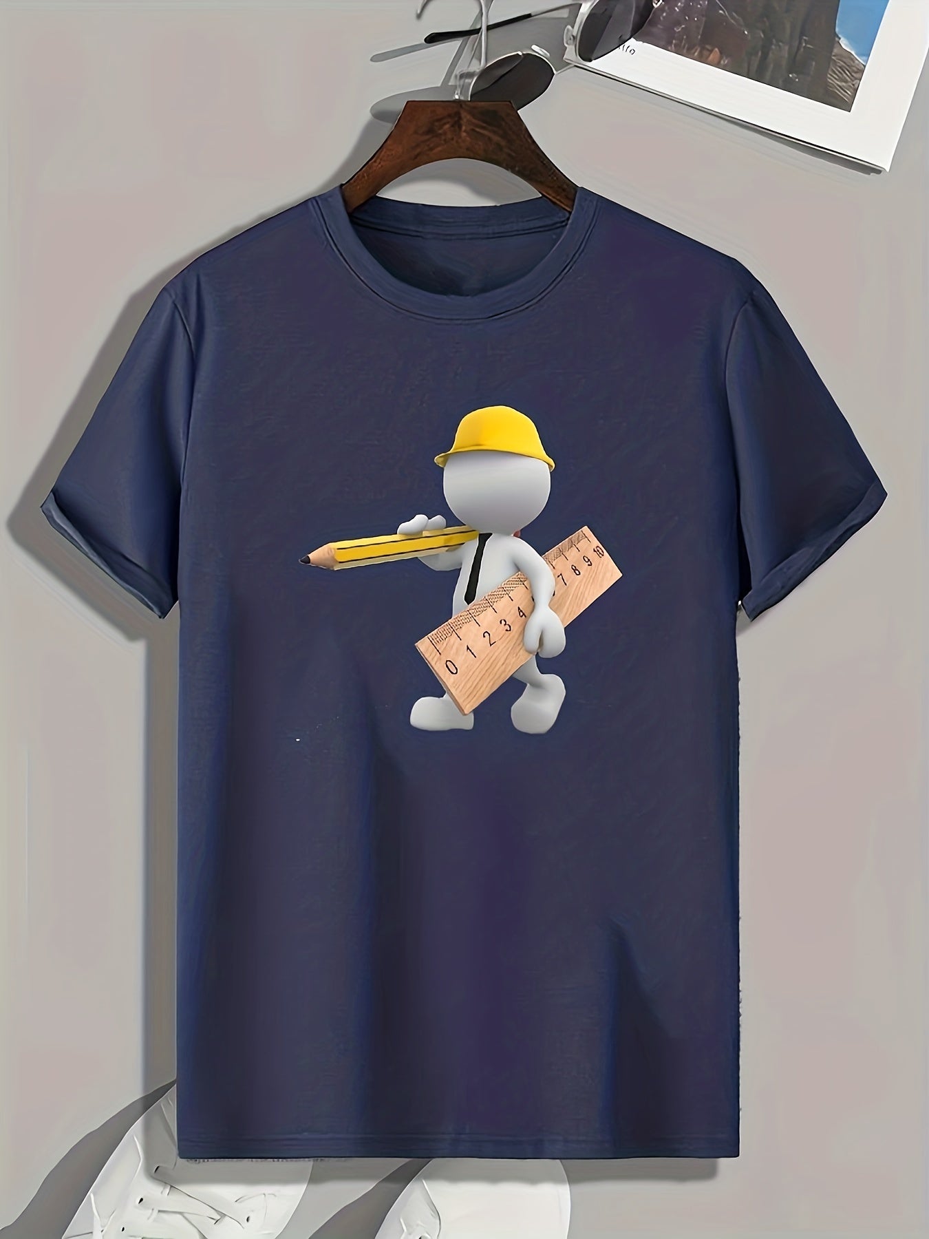 Cartoon Print Men's Graphic T shirt Casual Comfy Tees For Summer