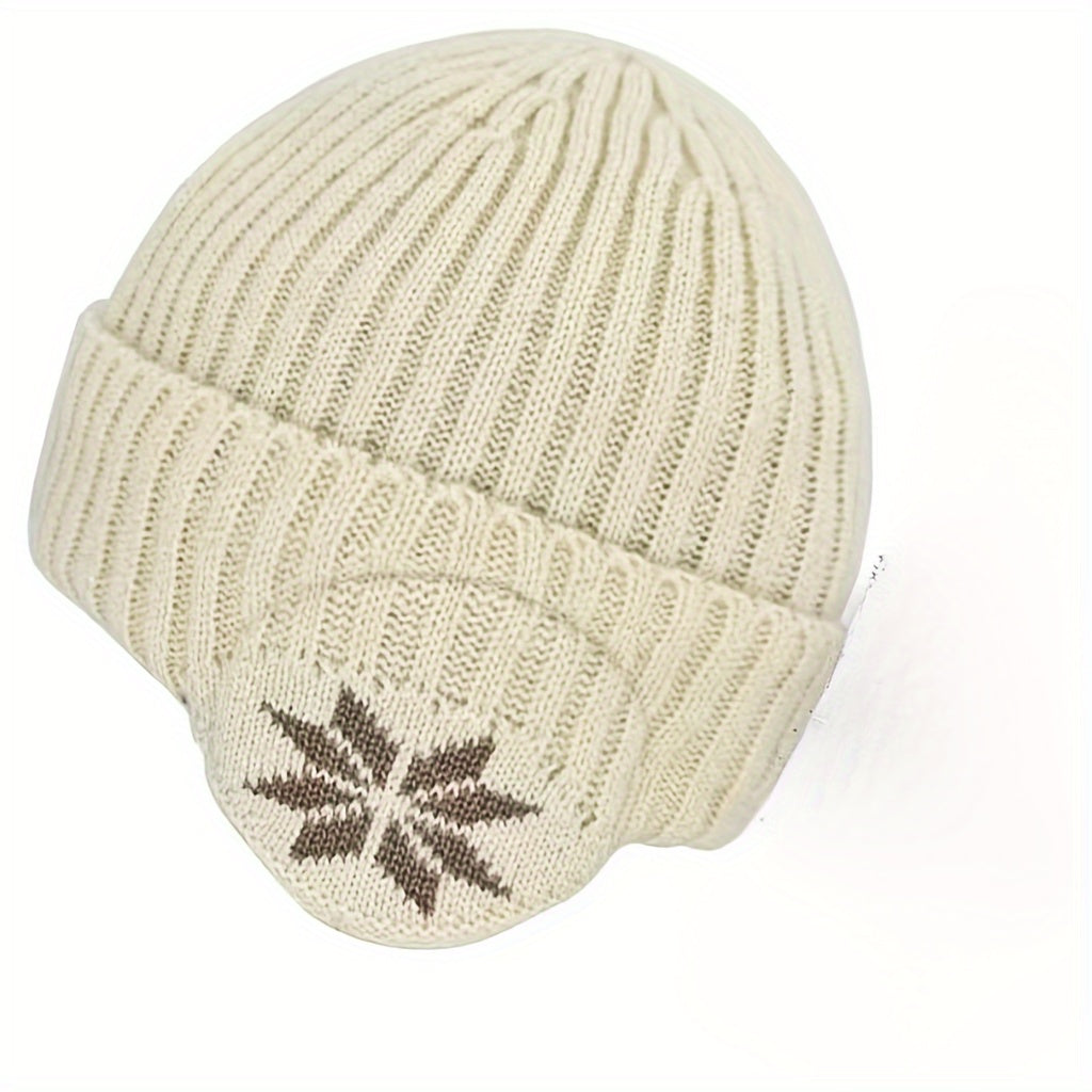Warm Plush Knit Beanie Hat for Men and Women