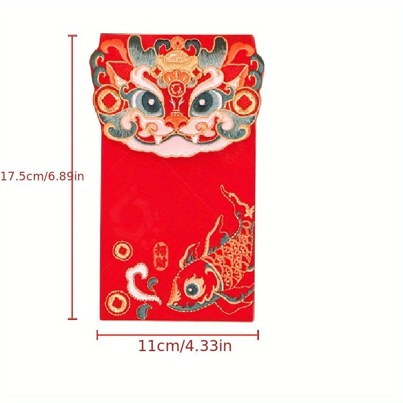 Year Of The Dragon Wedding Cartoon Fabric Red Envelope Gift