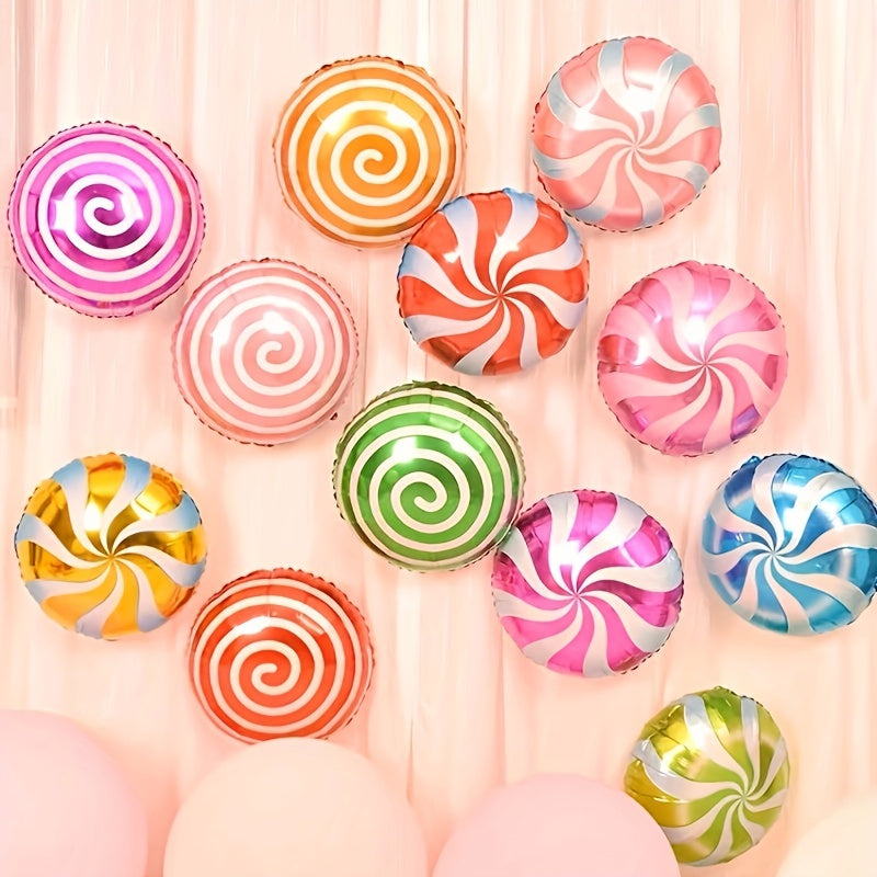 10pcs Lollipop Aluminum Foil Balloons Birthday Party Decoration