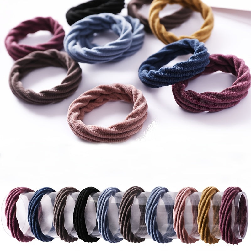 20pcs Hair Ties for Women Girls Non Slip Seamless Hair Bands Thick Curly Hair