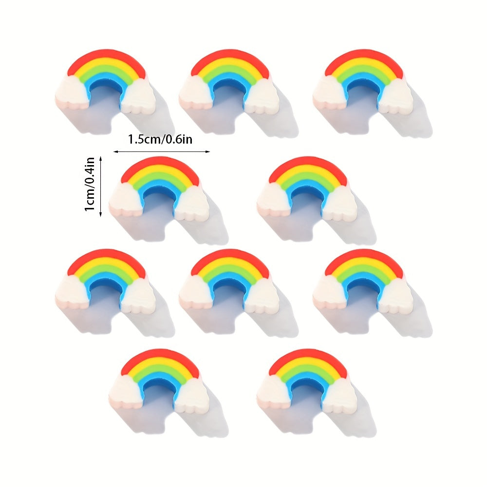 20pcs Rainbow Eraser Student Mini Eraser Cartoon Eraser