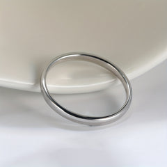 925 Silver Ring Classic Band for Engagement Wedding Stacking