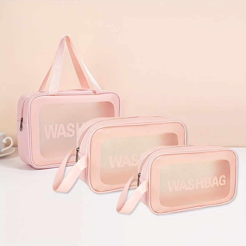 Transparent Waterproof Cosmetic Bag Hangable Makeup Storage Organizer