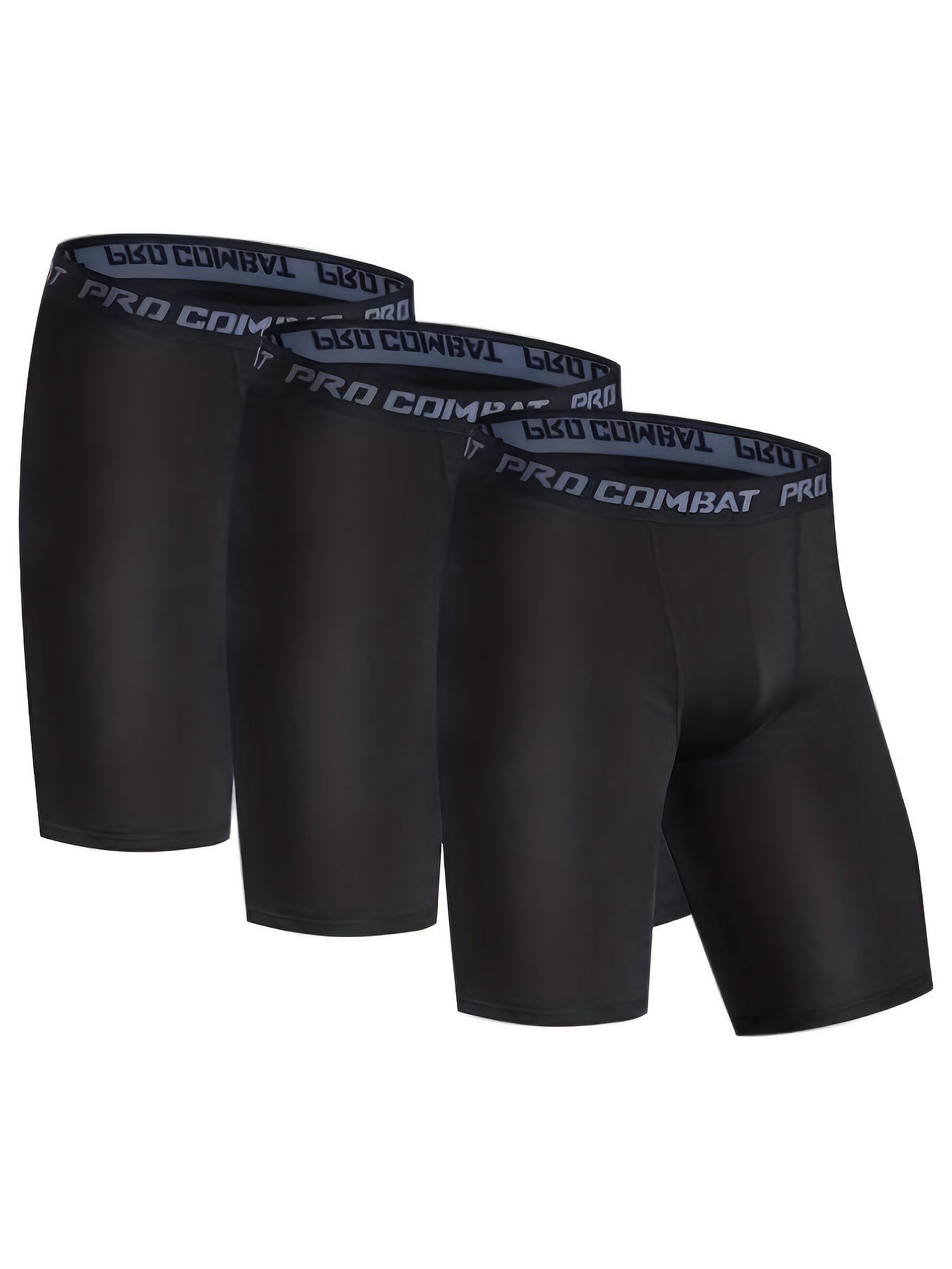 3pcs Quick Dry Compression Shorts for Cycling Swimming Running