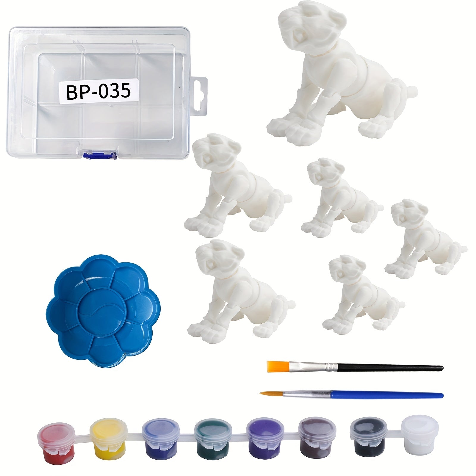 6pcs 3D DIY Hand-Painted Mold Set for Stress-Relieving Coloring