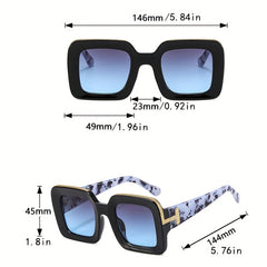 Vintage Tortoiseshell Square Sunglasses UV400