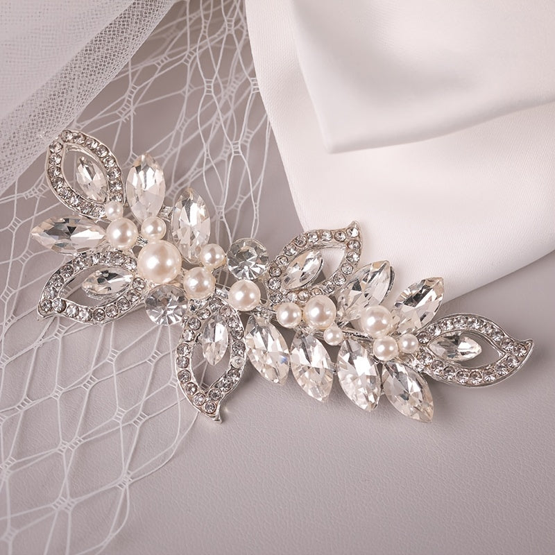 Crystal Rhinestone Bridal Barrettes Hair Clips for Bride