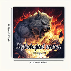 Mythological Creatures Adult Coloring Book - 20 Thick Pages
