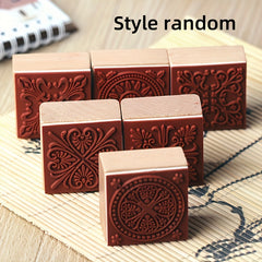 6pcs Floral Engraving Pattern Rubber Stamp for Scrapbooking DIY Craft