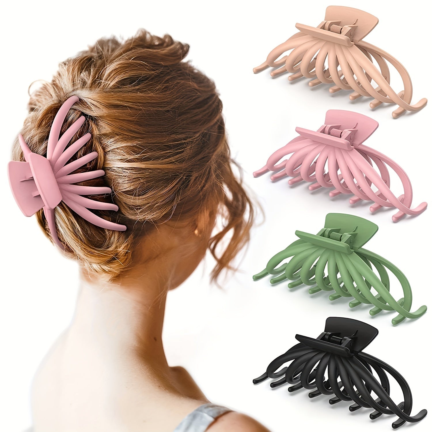 Frosted Hair Claw Style Back Head Hair Clip Non slip Hair Accessories