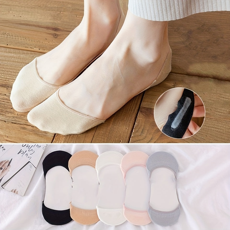 5 Pairs Invisible Low Cut Ankle Socks Women's Stockings