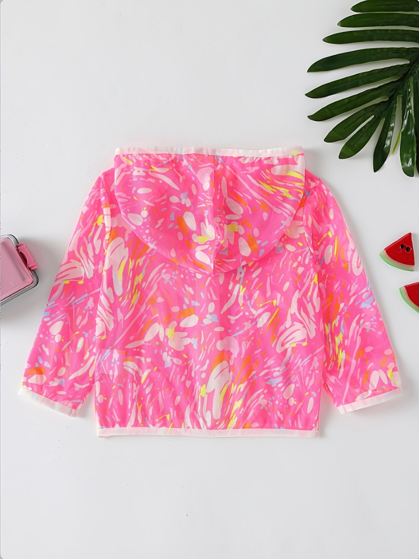 Baby Girls Hooded Sports Coat Mesh Breathable Sun Protection Windbreaker