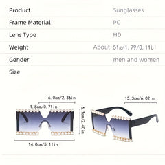 Y2K Large Pearl Sunglasses UV400