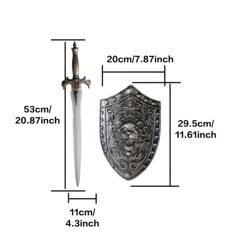 Plastic Sword Shield Medieval Knight Style Role Play Halloween