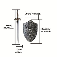 Plastic Sword Shield Medieval Knight Style Role Play Halloween