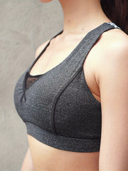 Letter Straps Sports Bra Comfy & Breathable Yoga Tank