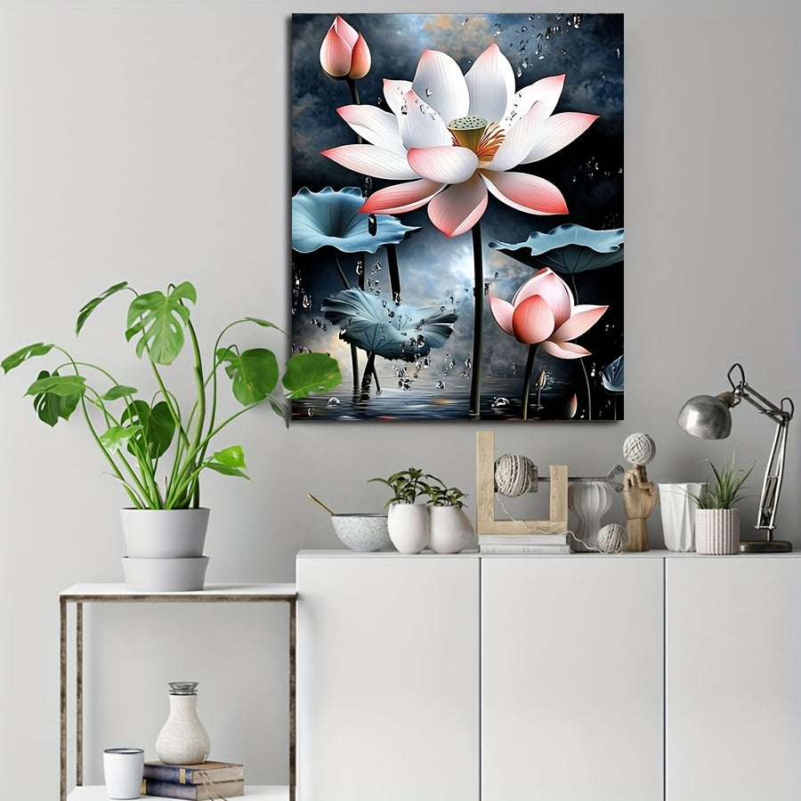 DIY Paint by Numbers Kit for Adults - Lotus Flower
