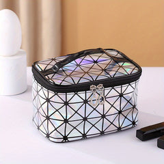 Geometric Pattern Makeup Zipper Handbag Travel Storage Bag