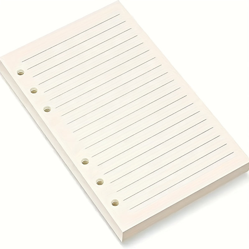 A6 Filler Paper 6 Hole Loose Leaf Paper Refillable Clip Notebook Planner Diary