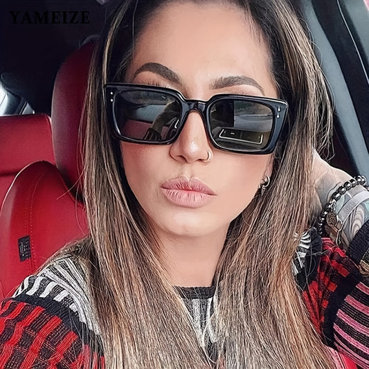 Square Sunglasses For Women Men Mirror Lens UV400