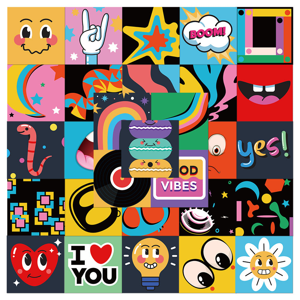 30 Cartoon Strange Stickers Laptop Luggage Phone Journal Book Cup Stickers