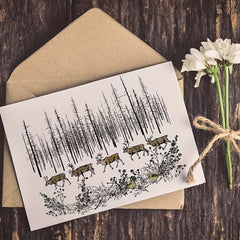 Deer Trees Transparent Stamps for DIY Scrapbooking
