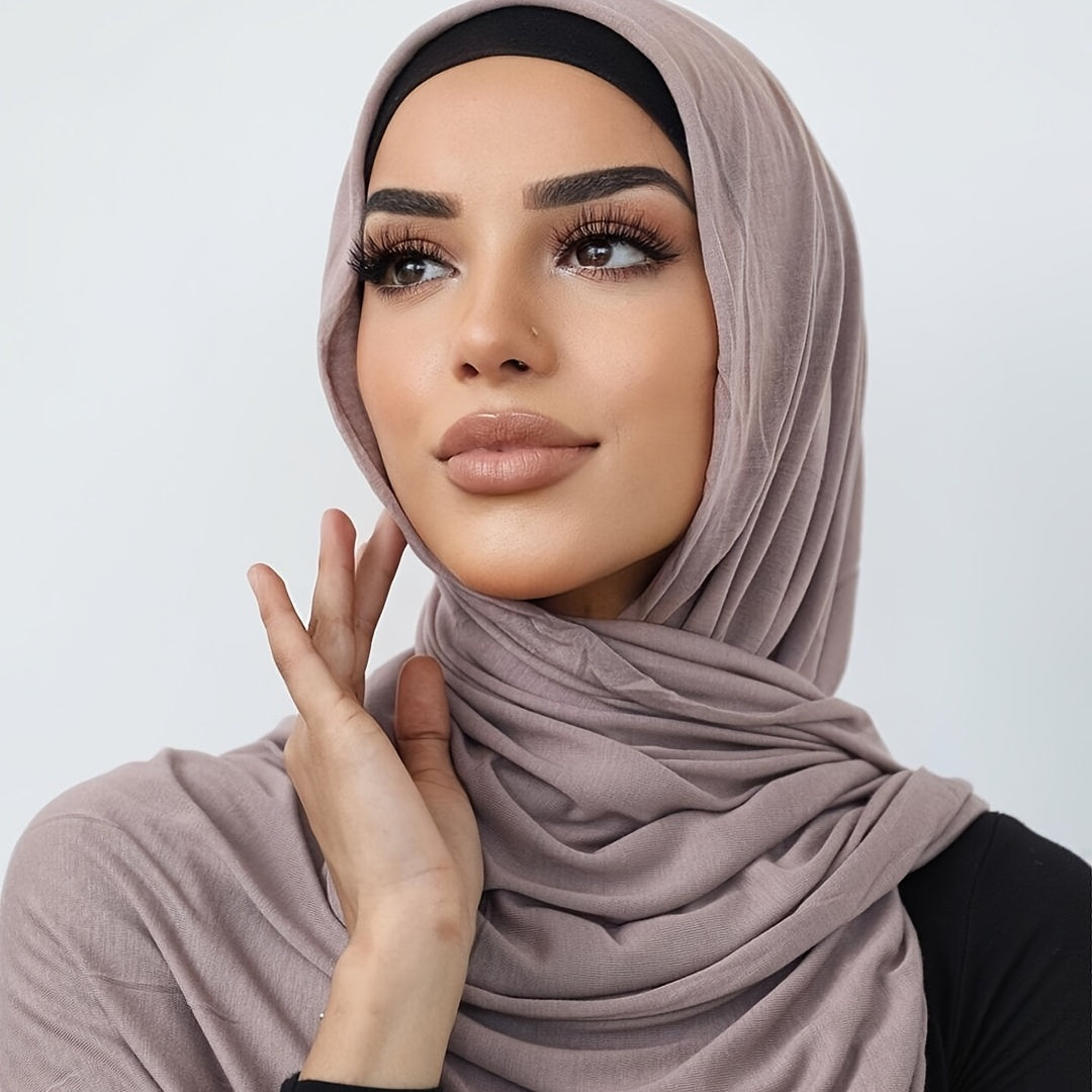 Solid Bandana Women Sweater Bandana Scarf Long Turban Head Wrap