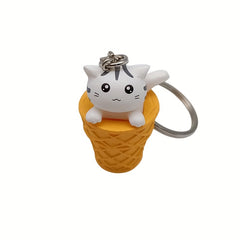 Cartoon Cat Keychain Kitten Key Chain Bag Pendant Women Accessories