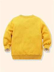 Baby Boys Cartoon Series Sweater Baby Animal Jacquard Top Kids Pullover