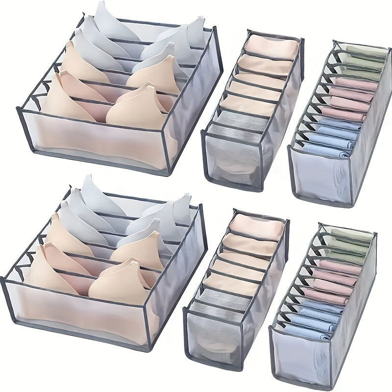 Grid Storage Box for Underwear, Socks, and Bras - Home and Bedroom Organizer