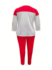  Colorblock Top & Pants Set