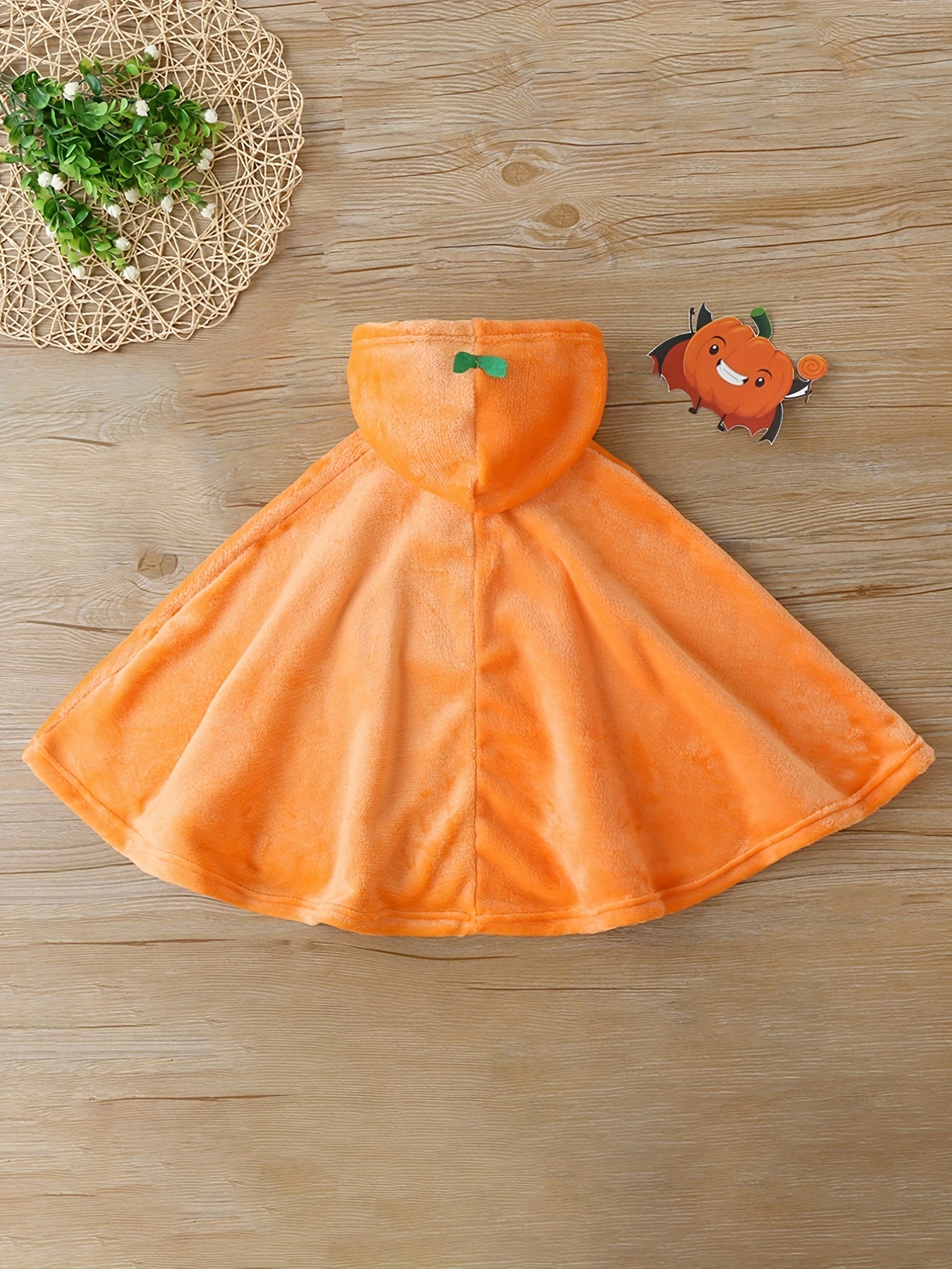 Halloween Baby Hooded Shawl Pumpkin Graphic Casual Clothes