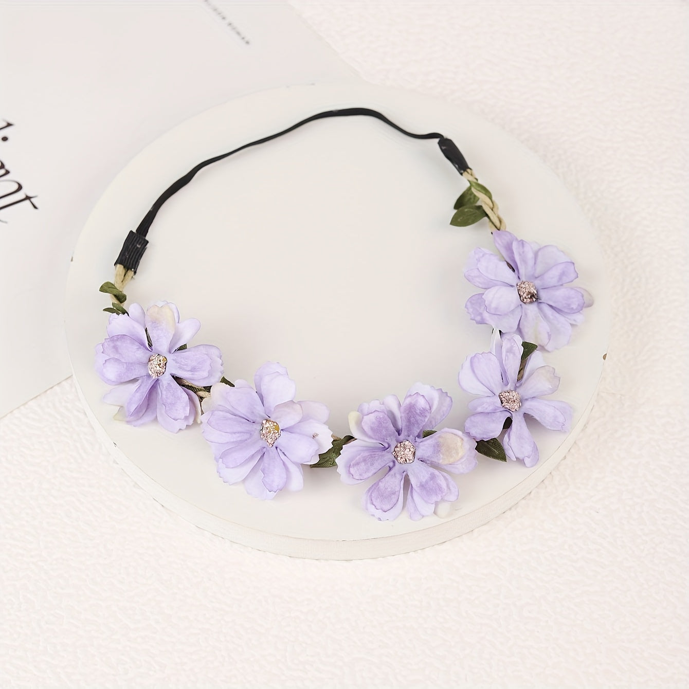 Boho Flower Wreath Hair Band Sweet Garland for Women Girls