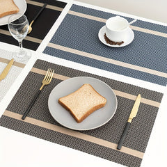 2pcs PVC Placemats Dining Table Mat Set Cup Wine Decor M