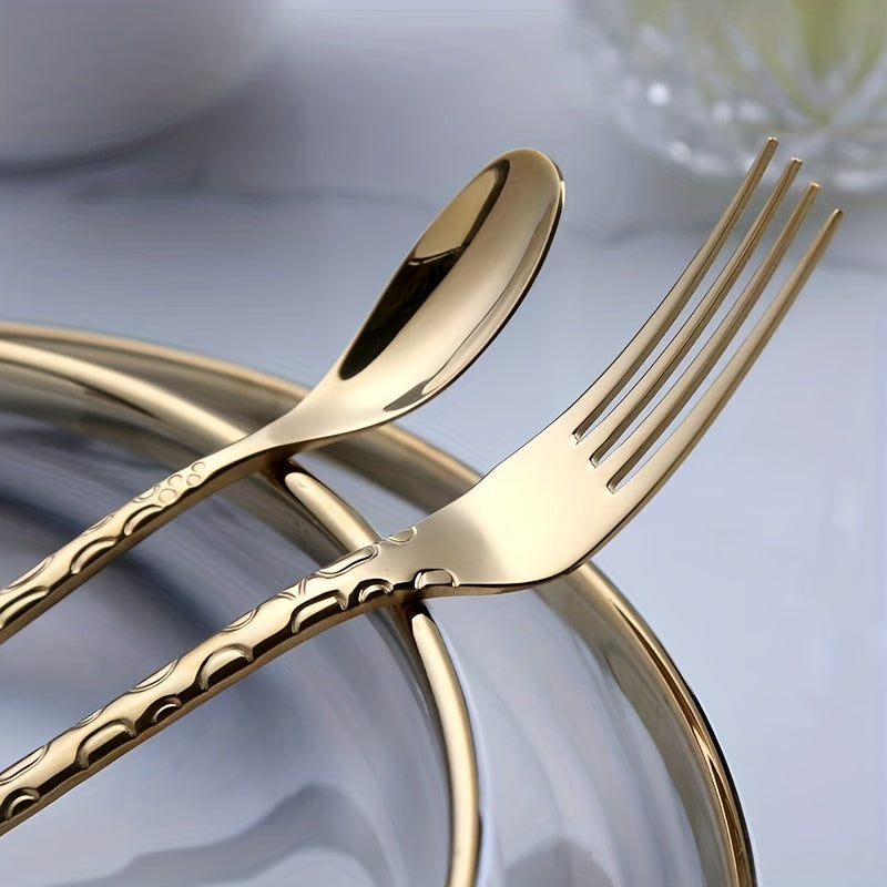 5PCS Giraffe Stainless Steel Dessert Spoon & Fork Animal Fruit Fork Mixing Spoon