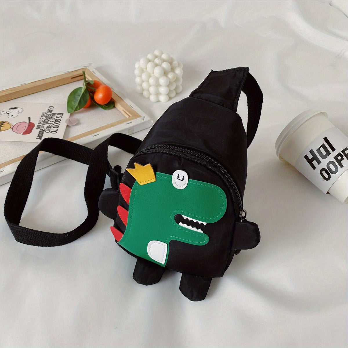 Nylon Dinosaur Print Chest Bag for Kids