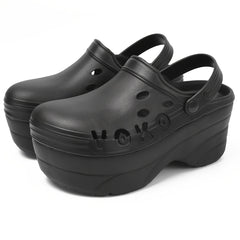 Women's Platform Hollow Out Clogs Lightweight Non Slip Beach Sandals
