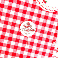 Wooden Cake Decor Party Tassel Stand Cake Sticker
