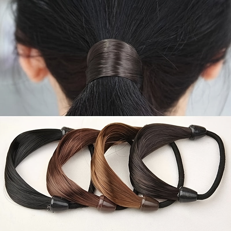 Faux Wig Hair Elastic Rope Hair Bands Hair Ties Hair Elastics