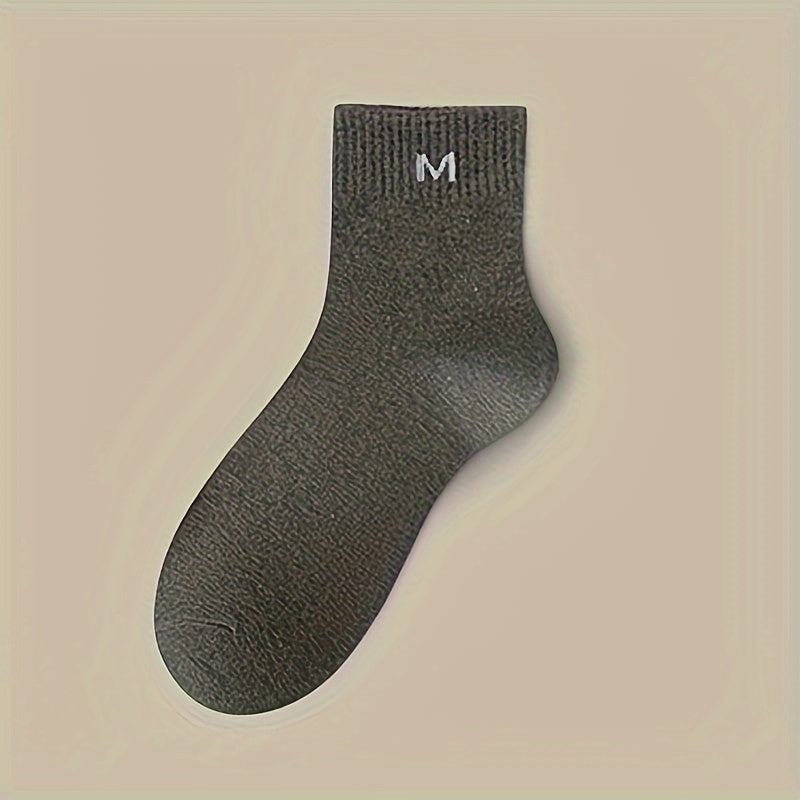 10 Pairs Letter Print Socks Soft Women's Mid Tube Stockings