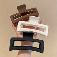 Matte Hair Claw Clips - Set of 3, Non Slip Strong Hold Grip