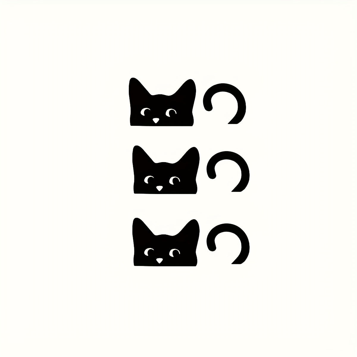Cute Cartoon Cat Vinyl Sticker - Glossy Self Adhesive