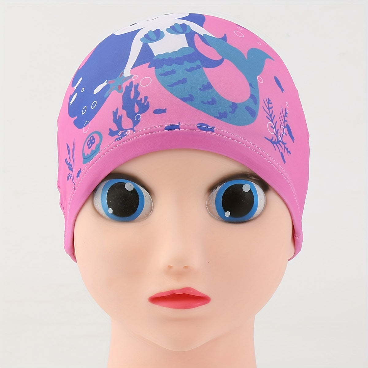 Mermaid Ear Protection Cap for Kids Swimming