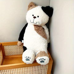Flower Cat Plush Toy with Pockets