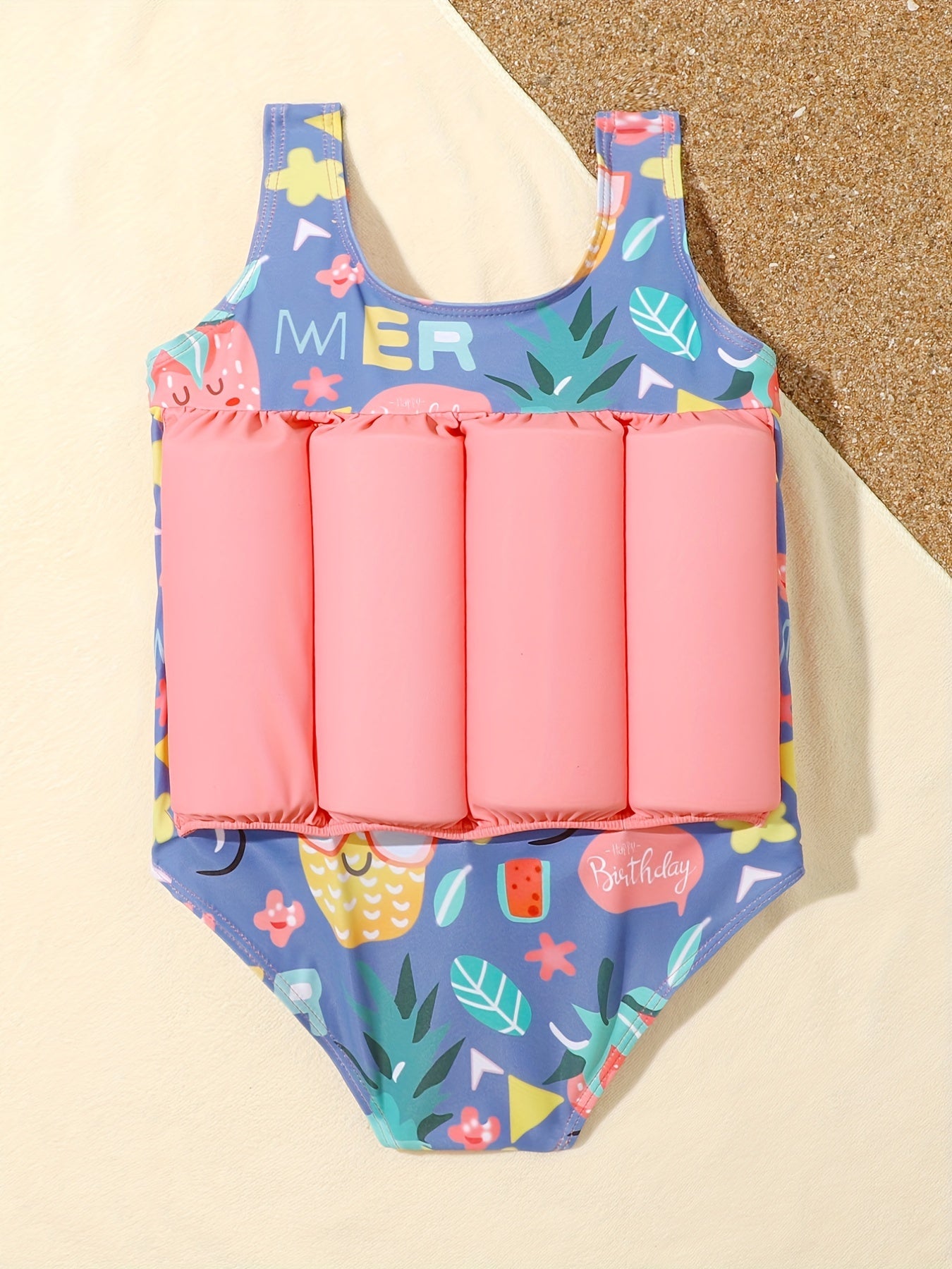 Cartoon Print Swimsuit for Baby Boys & Toddlers Unisex